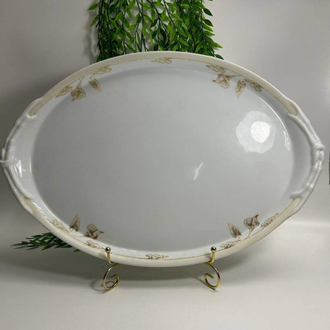 Блюдо Гарднер Ф.Я. Императорская Россия до 1917г. Фарфор рельефный с ручной росписью. Антиквариат. Картинка 1